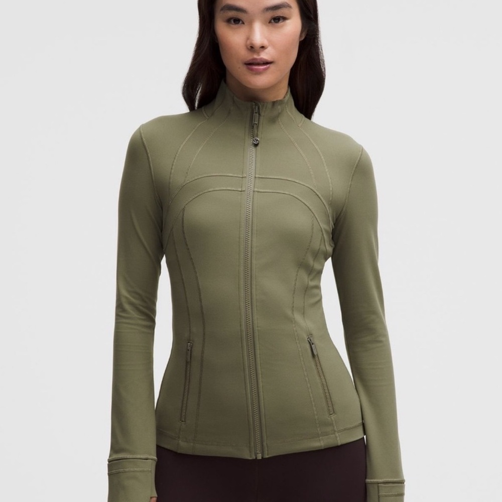 Lululemon DEFINE JACKET - Size 6 - olive green - full zip jacket
